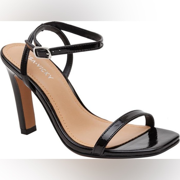 Lisa Vicky 🔥 Elegant Black Strappy Heels Size 8 - Picture 8 of 12